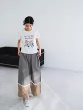 半袖Tシャツ レディース ラウンドネック 短丈 カートンプリント ヴィンテージ加工 着痩せ 遊び心 夏