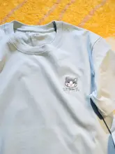 心温まる！シンプル刺繍デザインのカジュアルTシャツ【ユニセックス・日系スタイル】