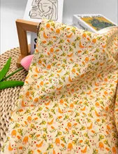 麦穗と小猫のデジタルプリントコットン布【手作りブックカバー・バッグ】