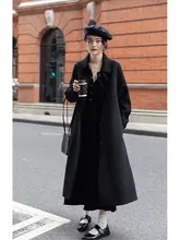 ホワイトダブルフェイスコート【秋冬用・女性・ロング丈・シンプルデザイン】