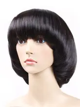 ショートボブヘアウィッグ【女性用・モダンデザイン・マッシュルームカット】