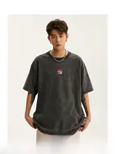 ヴィンテージ風の水洗い加工が施された半袖Tシャツ【カジュアル・男物・夏用】