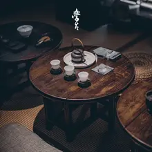 古風デザインのアウトドア用茶卓【携帯便利・榫卯工法】