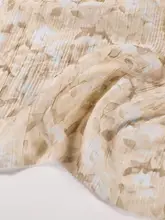 肌に優しい微透けデザインの小花柄天絲コットンリネン生地【ドレープ感・スカート型用】