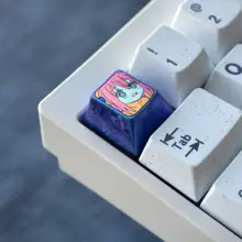 個性的な金属製キーボードキーキャップ【チタン合金・アルマイト加工・氷晶カラーデザイン】