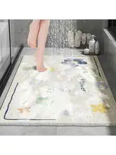 浴室用 シリコン製防滑マット【洗面所・穴あきデザイン・水切りタイプ】