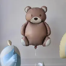 可愛い茶色のクマ型アルミ風船【誕生日・女の子用・装飾用】