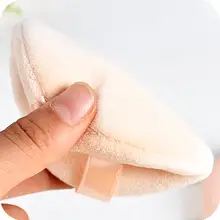 極上の柔らかさのコットン製パウダーブラシ【リボン付き・メイクアップ用】