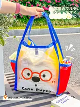 トートバッグ エコバッグ ショルダー レディース メッシュ ねこ柄 大容量 お買い物 旅行 ショッピング