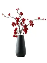 シンプルモダン 陶器製 花瓶【ホワイト・インテリア・ドライフラワー用】