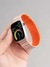 適応型Apple Watch用シリコンバンド【男性用・通気性・極上の柔らかさ・マグネット式】
