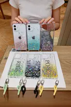 調節可能なショルダーストラップ付きiPhoneケース【iphone12pro max・防衝撃・スパンコールデザイン・斜め掛け対応】