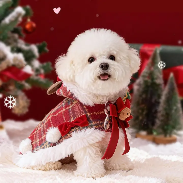 hipidog 犬用冬服【中型小型犬・クリスマス用・トナカイデザイン】（セットアップ対応）