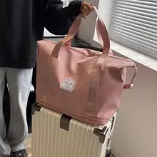 大容量オックスフォード布製旅行バッグ【学生用・軽量・衣服収納】