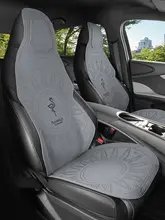 高級スエード調一体型車用シートカバー【オールシーズン・秋冬用・ハーフカバー】（セットアップ対応）