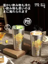 純チタン製 コーヒーカップ【ヴィンテージデザイン・保温効果・ギフトに最適】