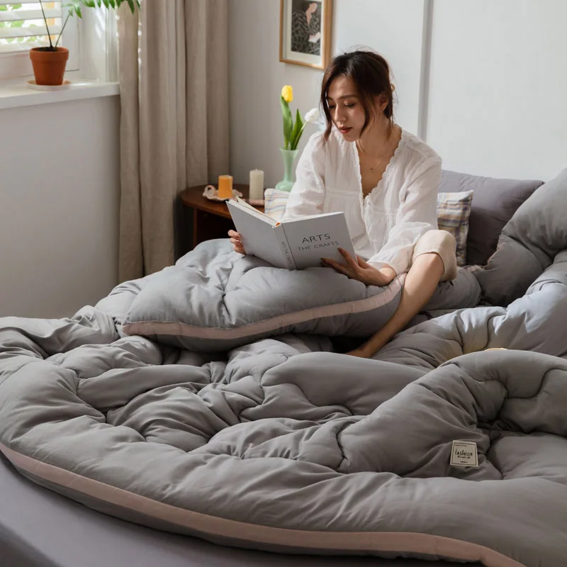 こたつ掛け布団 グレー シーズンレス 150×200cm 冬用 キルトタイプ