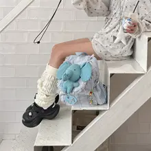 可愛い象のぬいぐるみリュックサック【学生用・レース付き・カートンデザイン】