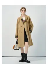 トレンチコート【春用・カラーブロックチェックデザイン・レトロ感】