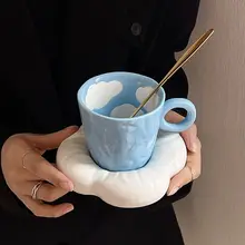 コーヒーカップ おうち用 陶器 可愛いスタイル 手描き