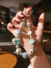 豪華な携帯電話ストラップ【ビンテージデザイン・民族風・ハンドメイドビーズ・装飾用ブレスレット・短め腕時計用】