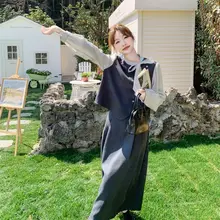フランス風のセンスを持つカジュアルな半身スカート【春秋用・軽やかで高級感あり】（セットアップ対応）