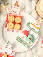 クリスマスお菓子袋【雪の結晶デザイン・クッキー用・マドレーヌ袋】