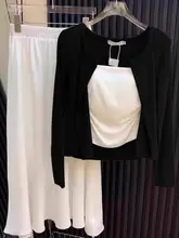 黒色アイスシルクニット日焼け防止カーディガン【薄手・女性用・ショート丈・おしゃれ】（セットアップ対応）