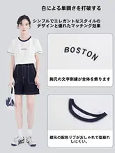 快適なコットン製 丸首半袖Tシャツ【通気性・女性用・カジュアルデザイン】