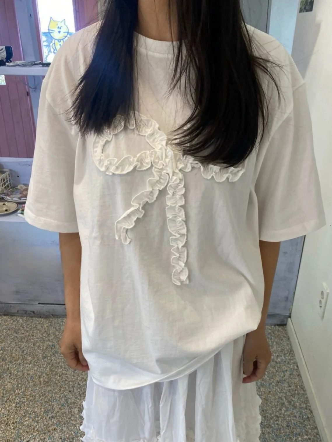 「tシャツ レディース コーデ」で失敗しない方法は？リボン柄のセットアップが解決する理由