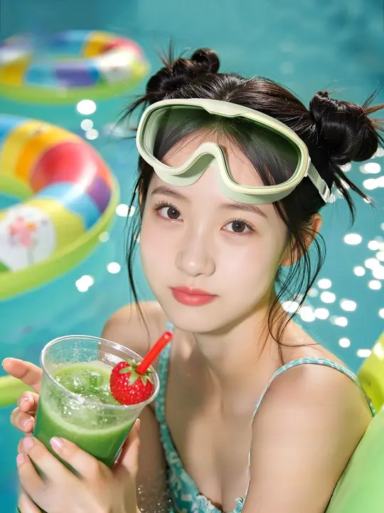 防水防曇の大フレーム近視対応スイミングゴーグル【女性用・プロ仕様・度数付き・屋外用】（セットアップ対応）