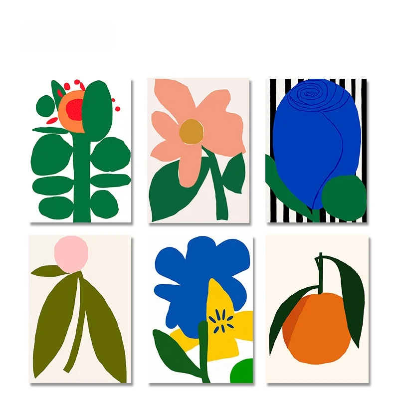 リビング用電気メーター装飾画【北欧スタイル・インテリア壁掛け】ピンクの花 40×55cm 黒のシンプルなフレーム