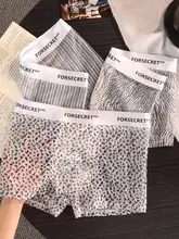 涼感素材使用の透明メッシュ豹柄メンズショーツ【無痕・運動用】