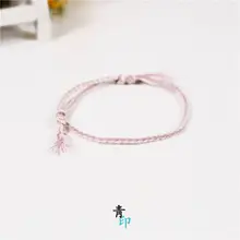 手作り編み2.5mm細手首用ブレスレット【カップル用・お揃い・願い事用・ギフト】