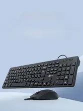 軽量・静音有線キーボードとマウス【快適なタイピング感・オフィス用】（セットアップ対応）