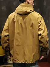 アメリカンレトロデザインの防風防水アウトドア登山用ジャケット【春秋用・フード付き・作業用】