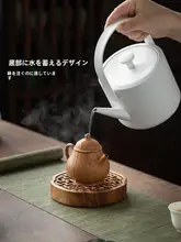 胡桃木製 家庭用水貯留型茶盤【コンパクト・中華スタイル・実木】