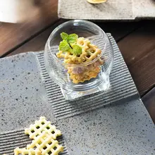 和風レトロ陶器製ストライプデザインの四角いプレート【洋食用・ステーキ・刺身・寿司・冷菜】