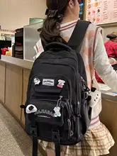 通学リュック デイパック キッズ ガールズ 小学生 中学生 軽量 防水 ブラック おしゃれ