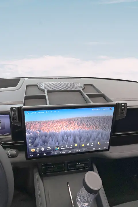 方程豹5用 車載磁吸式スマートフォン固定スタンド【収納メガネボックス付き】