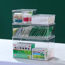 家庭用 大容量 収納ボックス【透明・薬・おもちゃ・本用・長方形】