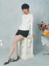 フレンチスタイルのドット柄ハイウエストスカート【夏用・女性用・短め】