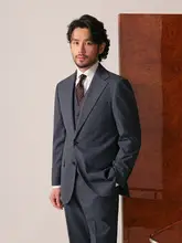 洗えるしわになりにくい ビジネススーツ【メンズ・正装・結婚式対応・三点セット】（セットアップ対応）