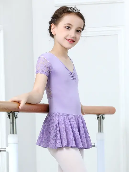 バレエダンス衣装【赤い舞踏シューズ・女の子用・チュチュスカート・体操＆練習対応】
