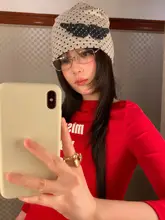 おしゃれなレトロドットデザインの春夏用帽子【軽量・ゆったりフィット】