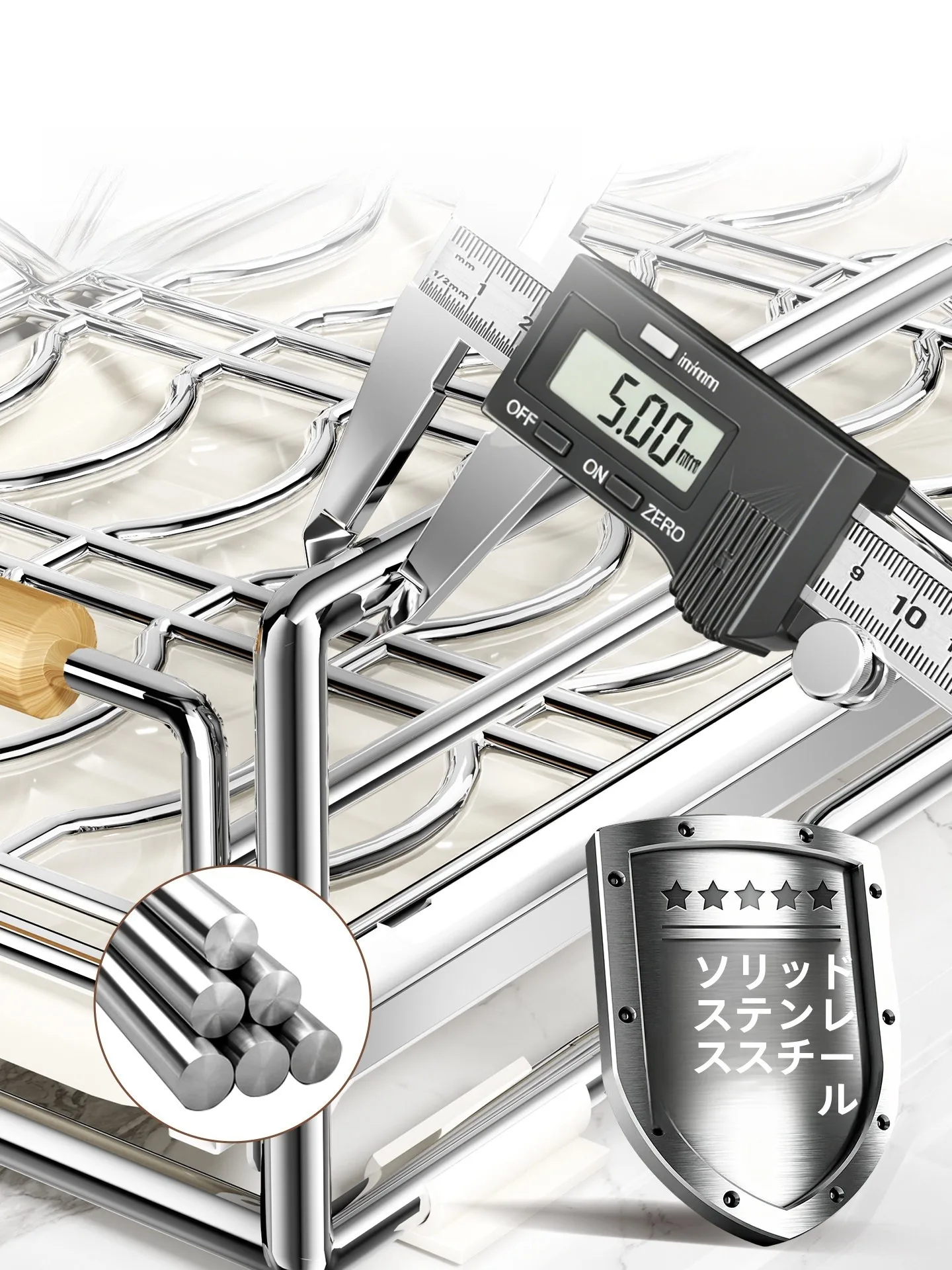 キッチン用引き出し式鍋皿収納ラック：奥行きのある収納で効率的な調理器具管理