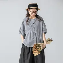 チェックデザインの短袖シャツ【フィット・クルーネック・カジュアル】