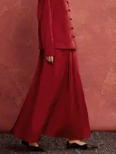 エレガントなデザイン！春秋用テキスタイルスカート【ウエストゴム・ひざ丈・フレア】（セットアップ対応  ）