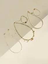 QIANTAO オリジナル アートオイルペイントパールネックレス 重ね付け用 レディースブレスレット チョーカー プレゼント