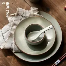 陶器の食器 セット 一人用 ホテル レストラン 用 粗陶スタイル